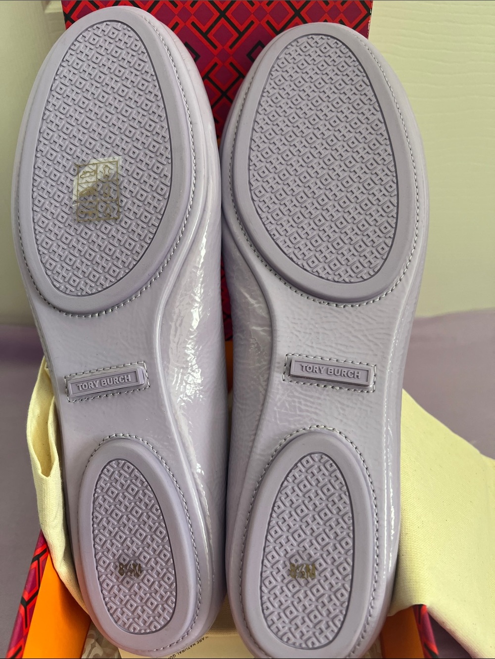 Tory Burch Minnie Travel Ballet with leather Logo US W 8.5 - Picture 5 of 5